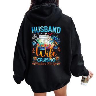 Matching Couple Husband Wife Cruising 2025 Cruise Women Oversized Hoodie Back Print | Mazezy