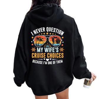 Matching Couples Cruise Candy Husband And Wife Cruise Women Oversized Hoodie Back Print | Seseable FR