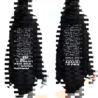 Math Calculus Tee I Wish Life Was As Simple As Calculus Top Women Oversized Hoodie Back Print | Mazezy