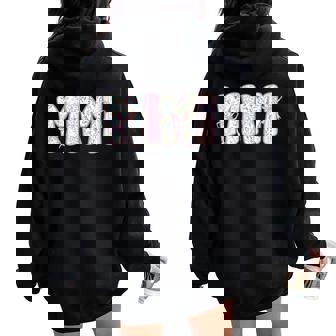 Mimi Floral Coquette Bow Mother's Day Cute Grandma Women Oversized Hoodie Back Print | Mazezy