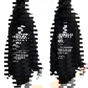 Minnesota Girl Definition Hometown Home Minnesota Women Oversized Hoodie Back Print | Mazezy