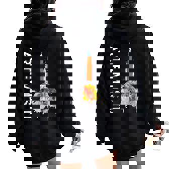 Mission De Lancement De Fusée Artemis 2Lsers La Lune Et Au-Delà Sweat à capuche oversize pour femme avec imprimé dans le dos - Cadeauxyz