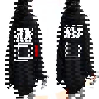 Mom Battery Low Mother Family Mama Mommy Mom レディース オーバーサイズ パーカー バックプリント - Kawaiitshirt