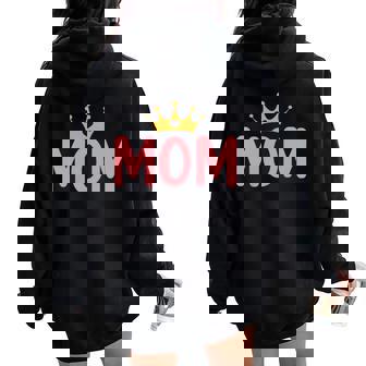 Mom Of The Birthday For Girl 1St Birthday Princess Girl Women Oversized Hoodie Back Print | Seseable UK