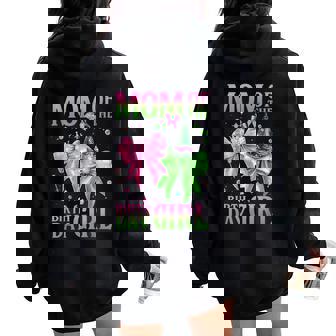 Mom Of The Birthday Girl Coquette Matching Family Party Women Oversized Hoodie Back Print | Seseable FR