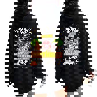 Mom And Dad Of The Birthday Boy Farm Family Matching Party Women Oversized Hoodie Back Print - Thegiftio