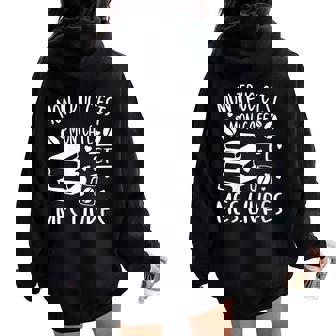 Mon Café Et Mes Livres Homme Passionnés De Lecture Sweat à capuche oversize pour femme avec imprimé dans le dos - Cadeauxyz