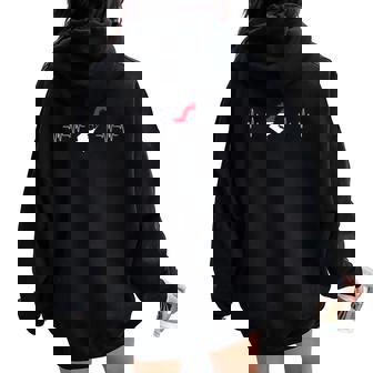 Monaco Heartbeat Flag Souvenir Patriotic Men Women Women Oversized Hoodie Back Print | Mazezy