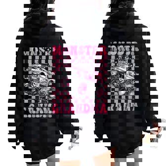 Monster Truck Grandma Family Matching Monster Trucks Bday Women Oversized Hoodie Back Print | Seseable UK
