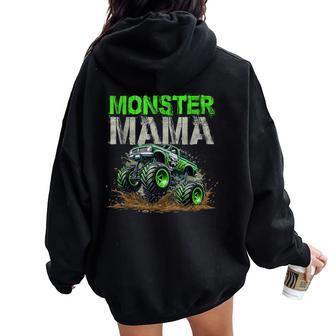 Monster Truck Mama Family Matching Monster Truck Lovers Mom Women Oversized Hoodie Back Print | Seseable FR