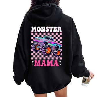 Monster Truck Mama Monster Truck Mom Family Matching Women Oversized Hoodie Back Print - Thegiftio UK