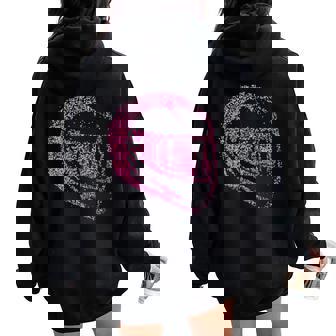 Motorcycle Motorcyclist Biker Motorcycle Helmet Women Oversized Hoodie Back Print | Mazezy
