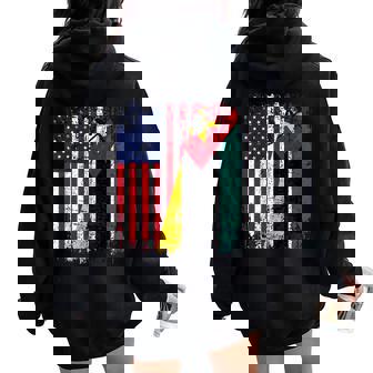 MOZAMBICAN American Flag Men Women Kids MOZAMBIQUE Women Oversized Hoodie Back Print | Mazezy