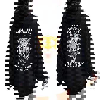 Muay Thai Tiger Martial Arts Women Oversized Hoodie Back Print | Mazezy