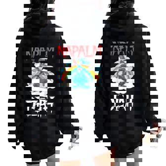 Napalm Death Rainbow Bunny ピンク ナパーム デスラビット レディース オーバーサイズ パーカー バックプリント - Kawaiitshirt