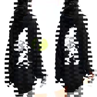 Nappa Cabbage Bigfoot Holding Asian Vegetable Sasquatch Women Oversized Hoodie Back Print | Mazezy