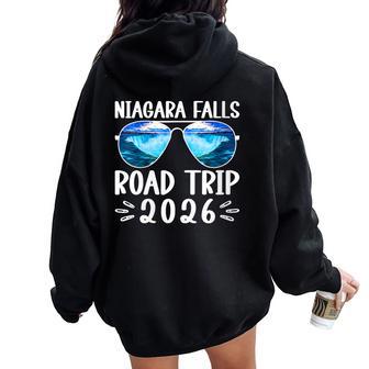 Niagara Falls Road Trip 2026 Sunglasses Family Vacation Women Oversized Hoodie Back Print | Mazezy