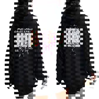 Nicu Nurse Floral Nurse Neonatal Intensive Care Unit Women Oversized Hoodie Back Print - Thegiftio