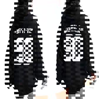 Nineties RNB 90 Jersey Style 90s R&B Men Women Vintage 90s Women Oversized Hoodie Back Print | Mazezy