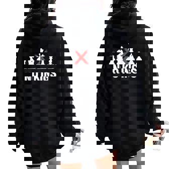 No Kings Patriotic Chess Men Women Liberty Freedom Women Oversized Hoodie Back Print | Mazezy
