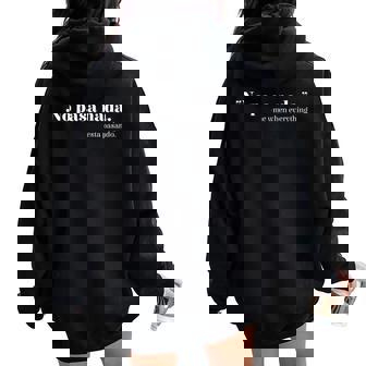 No Pasa Nada Mexico Mexican Spanish Teacher Spanglish Women Oversized Hoodie Back Print | Mazezy