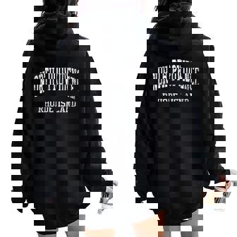 North Providence RI J05 Vintage Athletic Sports Women Oversized Hoodie Back Print | Mazezy