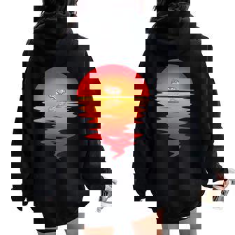 Nudibranch Sunset Mollusk Biologist Sea Slug Aquarist Marine Women Oversized Hoodie Back Print | Mazezy