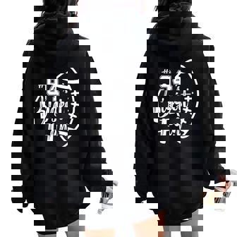 Numero 94'S Biggest Fan Football Player Mom Dad Family Felpa con cappuccio oversize da donna con stampa posteriore - Novitaregali