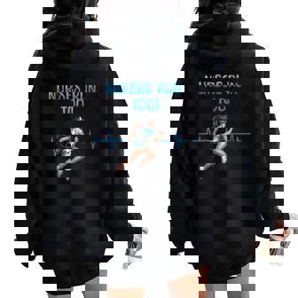 Nurses Run Too Running For Your Health Women Oversized Hoodie Back Print | Mazezy