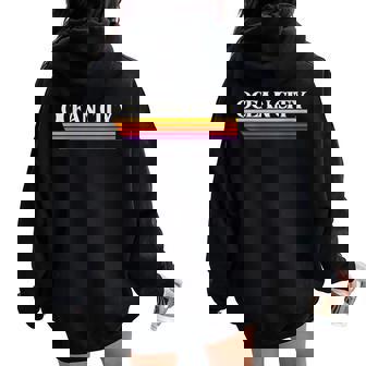 Ocean City Maryland Retro Graphic Ocean City MD Women Oversized Hoodie Back Print | Mazezy