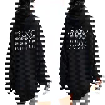 Ohio Skeleton Women Oversized Hoodie Back Print | Mazezy