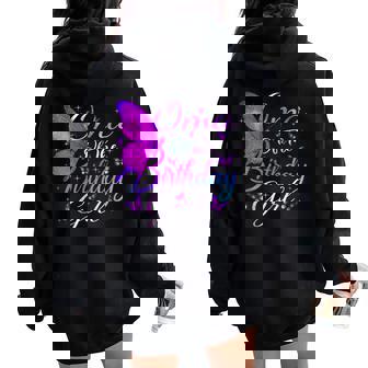 Oma Of The Birthday Girl Butterfly Party Matching Family Women Oversized Hoodie Back Print | Mazezy