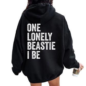 One Lonely Beastie I Be Quote Sarcastic Women Oversized Hoodie Back Print - Thegiftio UK