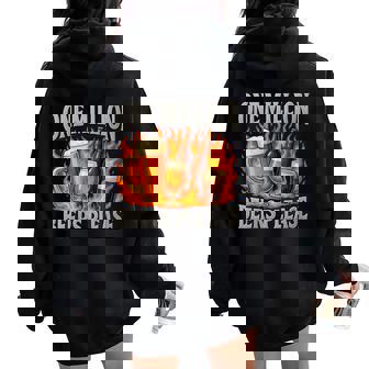 One Million Beers Please Gen Z Drinking Novelty Meme Women Oversized Hoodie Back Print | Mazezy