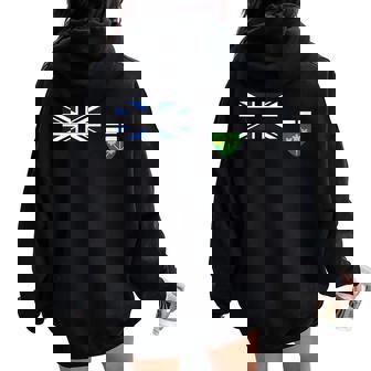 Ontario Canada Flag Ensign Women Oversized Hoodie Back Print | Mazezy