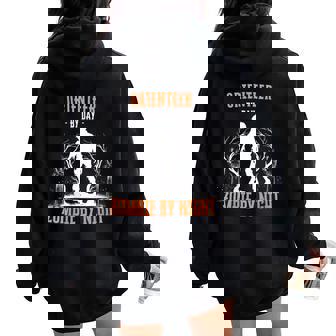 Orienteer By Day Zombie By Night Halloween Creepy Women Oversized Hoodie Back Print | Mazezy