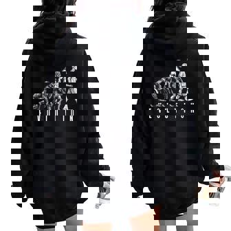 Origami Lover Evolution Paper Folding Hobby Ape Man Women Oversized Hoodie Back Print | Mazezy