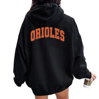 Oriole Name Retro Vintage For Boy Girl Women Oversized Hoodie Back Print - Thegiftio UK