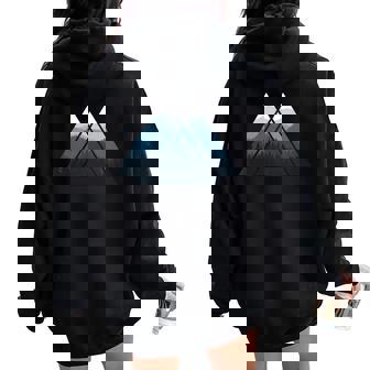 Outdoor Nature Trees Forest Minimalism Triangle Climate Protection Women Oversized Hoodie Back Print | Mazezy