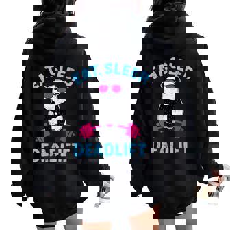 Panda Deadlift Camisa Entrenamiento Halterofilia Culturismo Cuello Women Oversized Hoodie Back Print - Regaloses