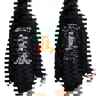 Panda Roux Niña Panda Regalo Panda Rojo Women Oversized Hoodie Back Print - Regaloses