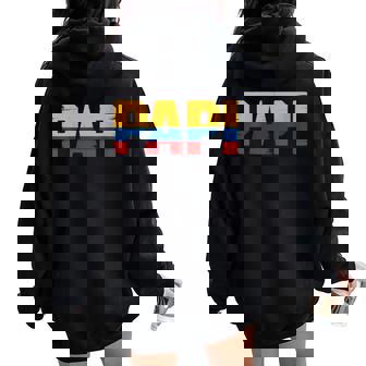 Papi Colombia Flag For Colombian Fathers Women Oversized Hoodie Back Print | Mazezy