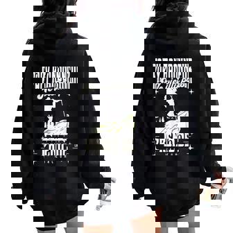 Papy Randonneur Rando Randonnée Montagne Humour Grand-Père Sweat à capuche oversize pour femme avec imprimé dans le dos - Cadeauxyz