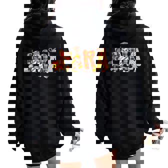 Para Thanksgiving Paraprofessional Teacher Paraeducator Women Oversized Hoodie Back Print | Mazezy