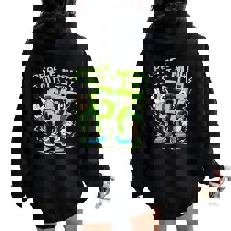 Peace Out 6 Now I'm 7 Meme For Boys Girls Matching Women Oversized Hoodie Back Print | Mazezy