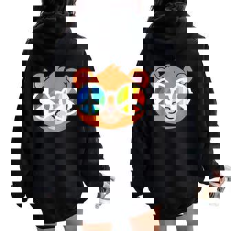 Peace Paixymbole De La Paix Enfant Homme Sweat à capuche oversize pour femme avec imprimé dans le dos - Cadeauxyz