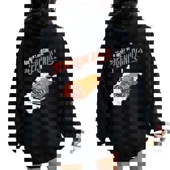 Pepperoni Rolls West Virginia Food Lover Women Oversized Hoodie Back Print | Mazezy