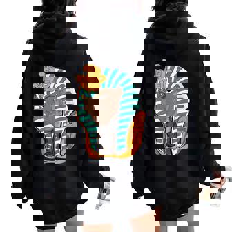 Pharao King Of Egypt Women Oversized Hoodie Back Print | Mazezy