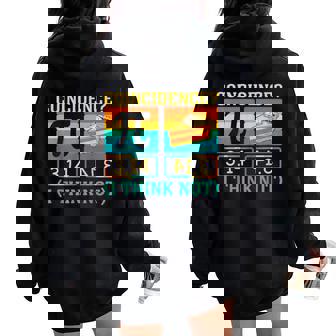 Pi Equals Pie Coincidence Math Pun Teacher Student Pi Day Women Oversized Hoodie Back Print | Seseable FR