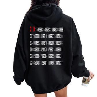 Pialor Exacto Divertido Profesor De Matemáticas 314 Nerd Hombres Es Niños Women Oversized Hoodie Back Print - Regaloses